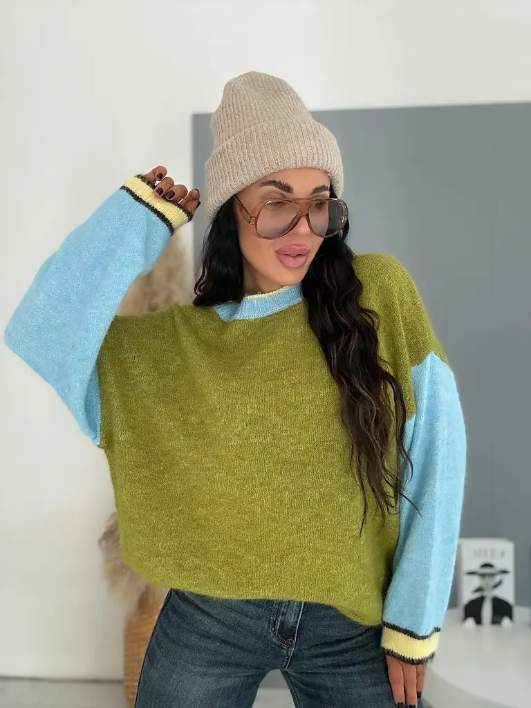Oversize pletený vlnený pulóver LINDA - next
