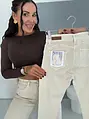 Dámske push-up skiny rifle s vysokým pásom FEMME